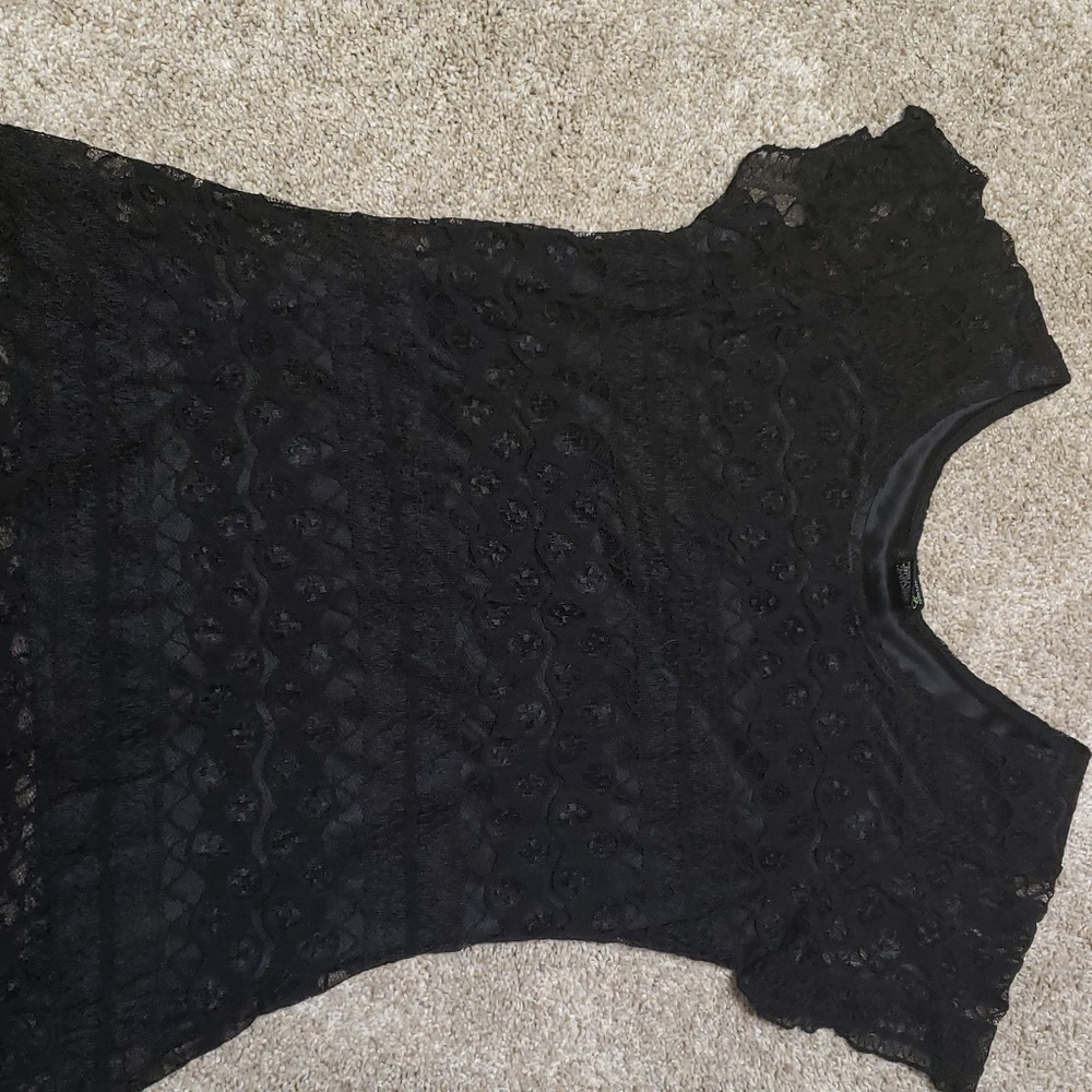 Black lace top